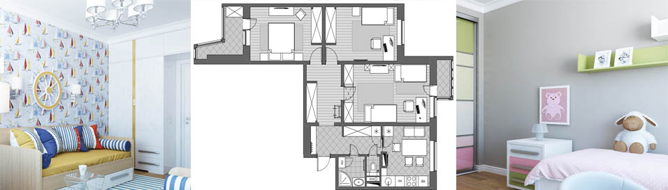 Квартира для многодетной семьи дизайн